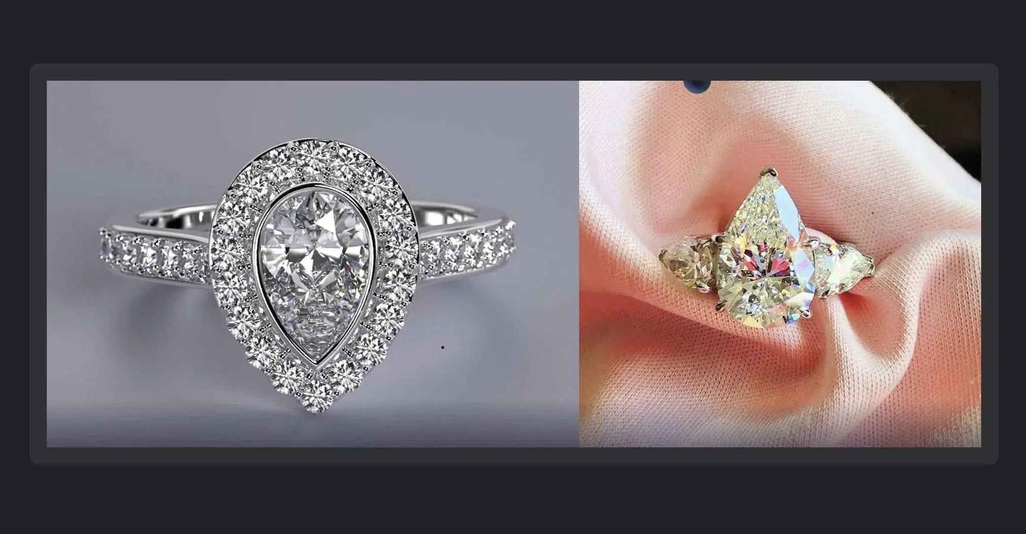 Pear Engagement Rings from www.petragems.com