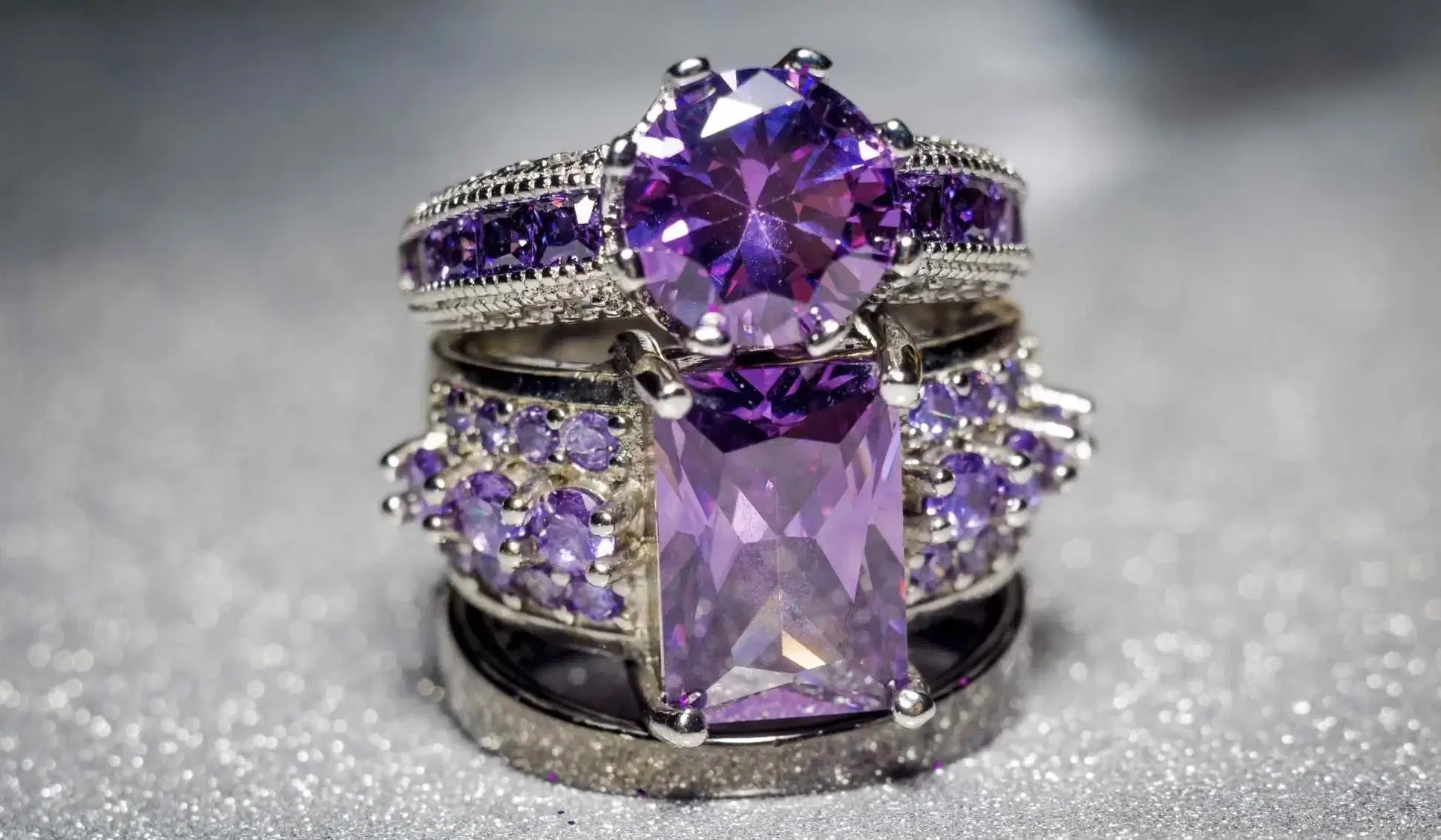 Purple gemstones