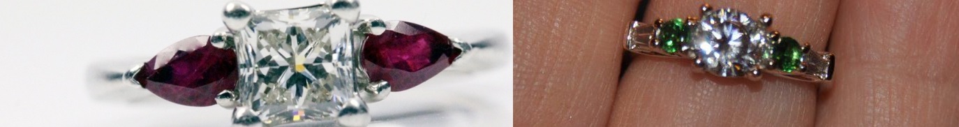 Colored Gemstones Engagement Rings