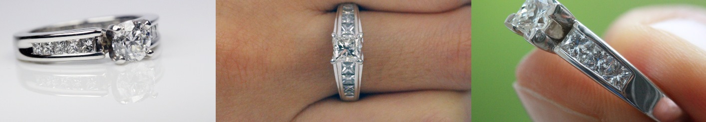 Channel Set Engagement Rings