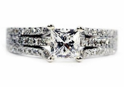 Unique Princess Cut Engagement Ring Setting
